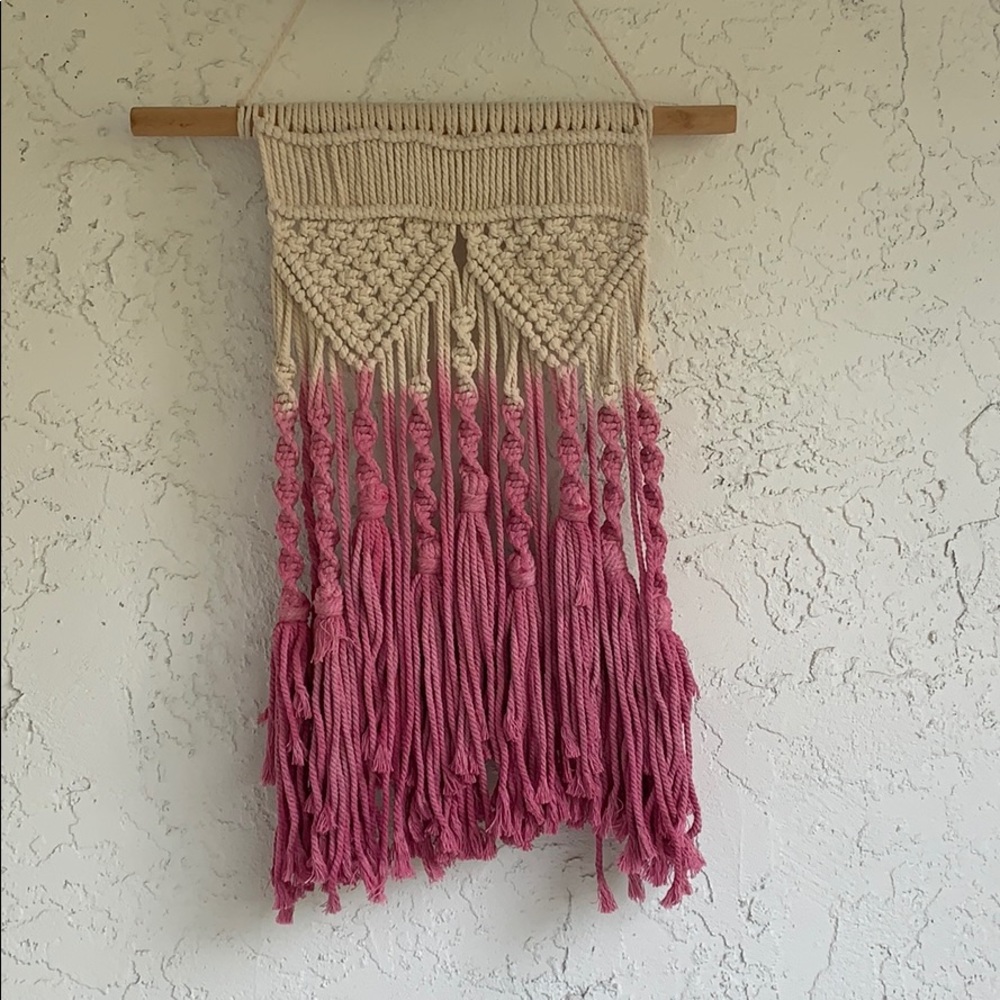 Macrame hanging art